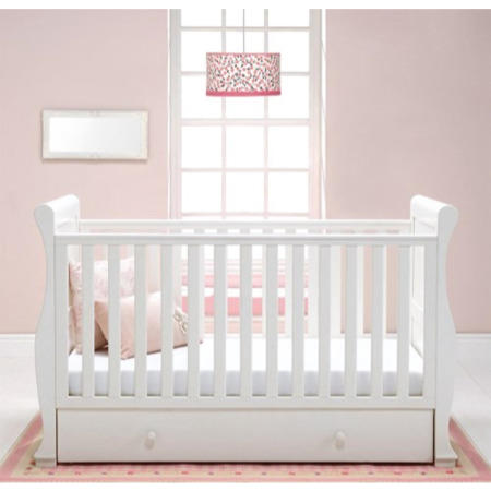 East Coast Alaska Sleigh Cot Bed in White