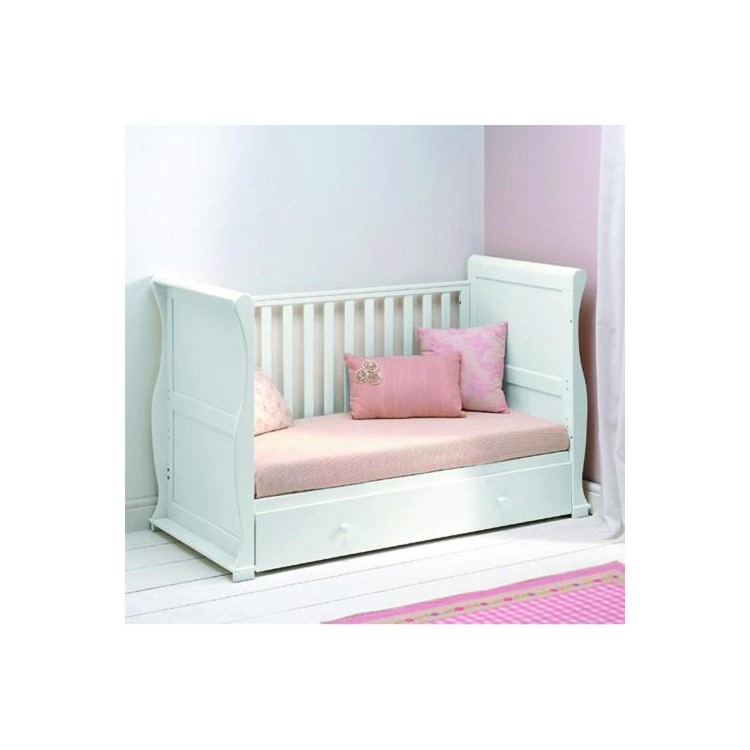 East Coast Alaska Sleigh Cot Bed in White