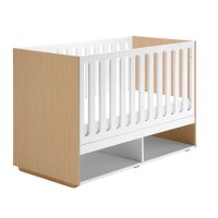 East Coast Monza Cot Bed in White and Natural