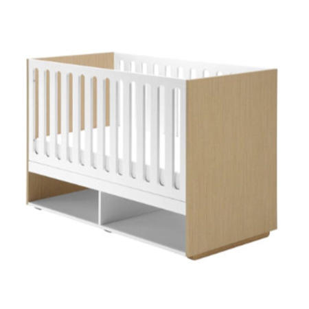 East Coast Monza Cot Bed in White and Natural
