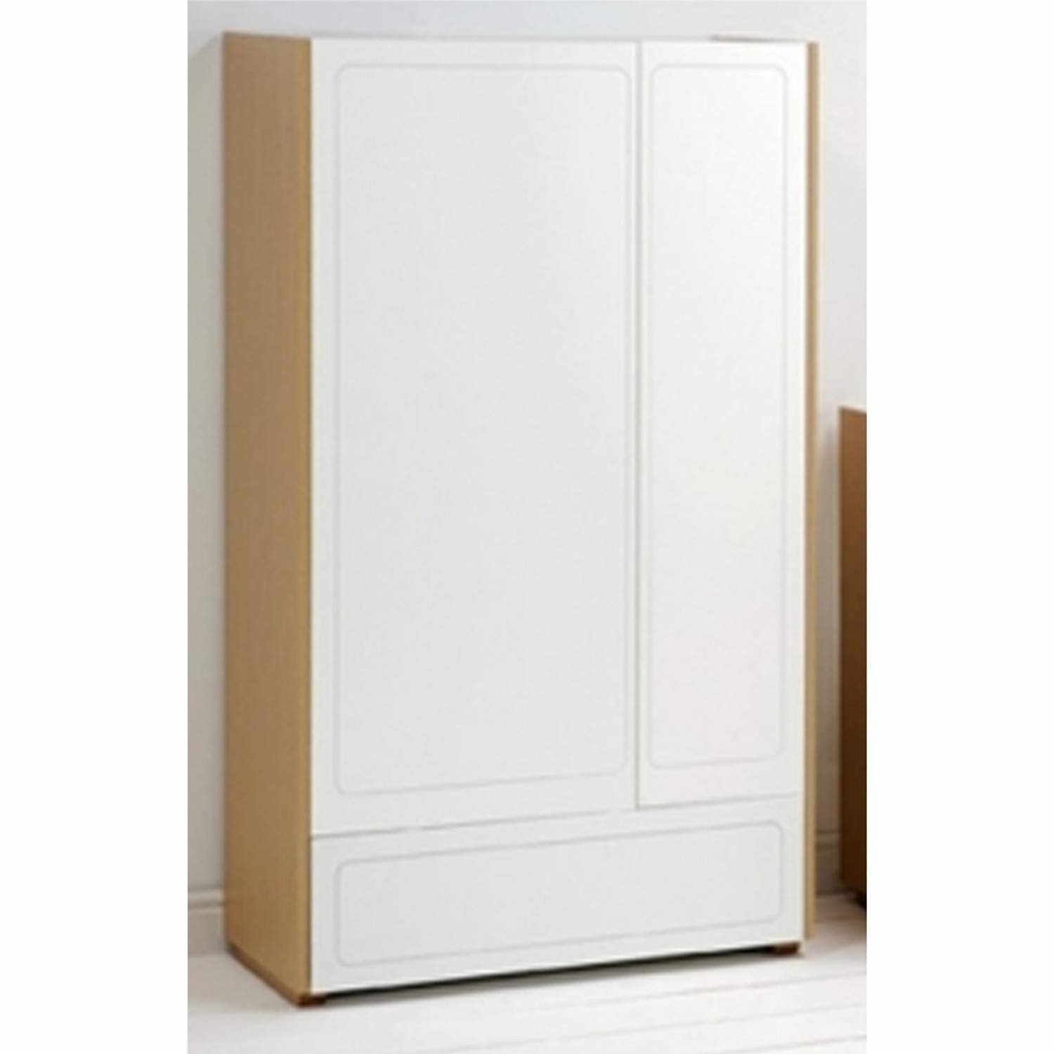 East Coast Monza Wardrobe In White And Natural Furniture123