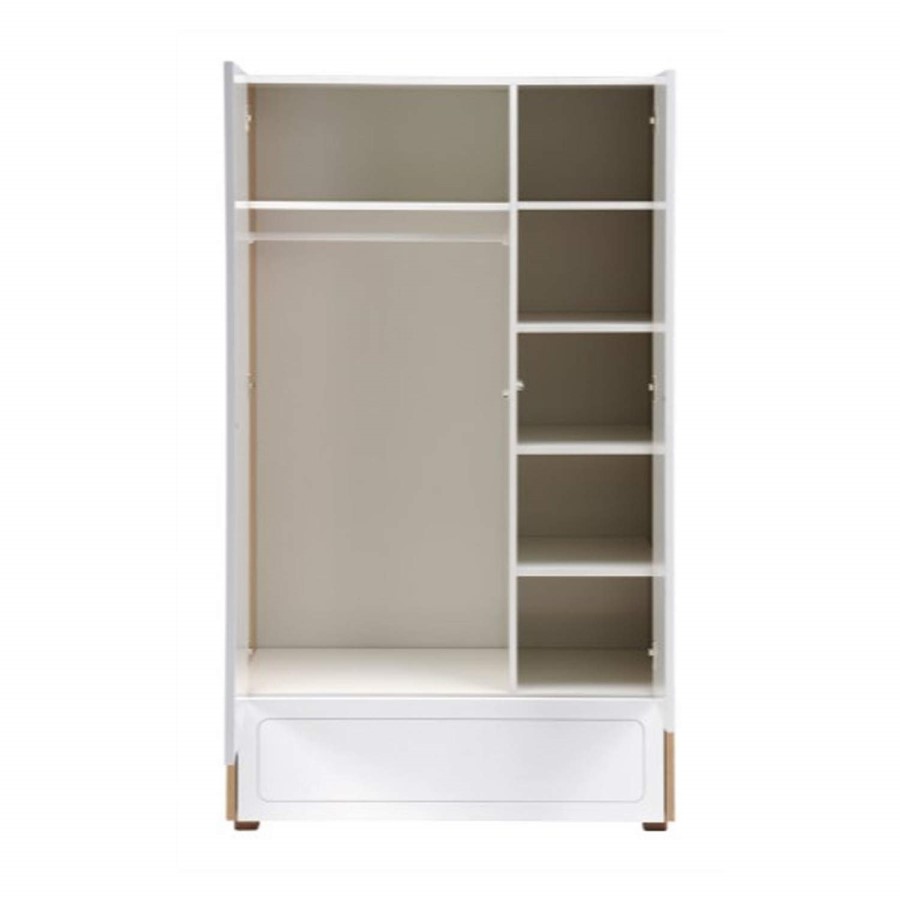 East Coast Monza Wardrobe in White and Natural