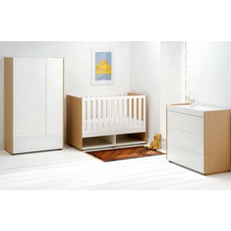 East Coast Monza Wardrobe in White and Natural
