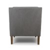 Chadley French Stonewash Effect Grey Armchair