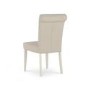 Bentley Designs Montreux Pair of Antique White Fabric Leather Chairs