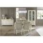 Bentley Designs Montreux Pair of Antique White Fabric Leather Chairs