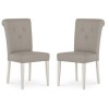 Bentley Designs Montreux Pair of Soft Grey Fabric Leather Chairs