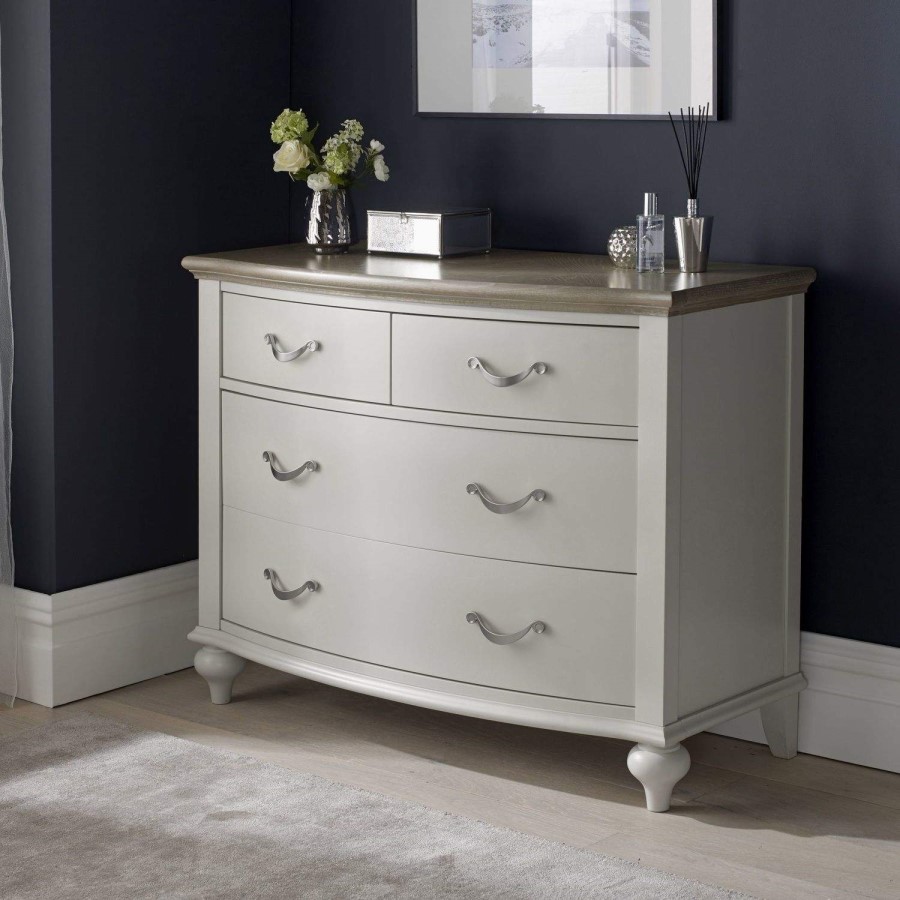 Bentley Designs Montreux Grey Washed Oak & Soft Grey 2+2 Drawer Chest