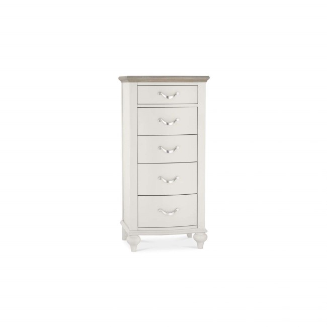 Bentley Designs Montreux Grey and Washed Oak 5 Drawer Tall Chest