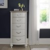 Bentley Designs Montreux Grey and Washed Oak 5 Drawer Tall Chest