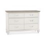 Bentley Designs Montreux Grey and Washed Oak 6 Drawer Wide Chest