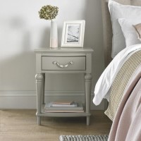 Bentley Designs Montreux 1 Drawer Grey Bedside Table 