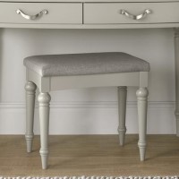 Bentley Designs Montreux Dressing Table Stool - Pebble Grey Fabric