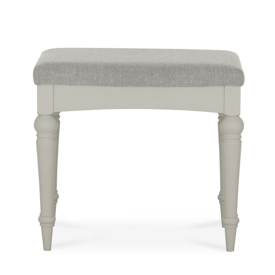 Bentley Designs Montreux Dressing Table Stool - Pebble Grey Fabric