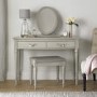 Bentley Designs Montreux Dressing Table Stool - Pebble Grey Fabric