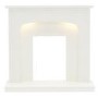 Be Modern Tasmin Sparkly White Marble Fireplace Surround with LED Lights - 42 inches