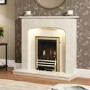 Be Modern Tasmin Sparkly White Marble Fireplace Surround with LED Lights - 42 inches