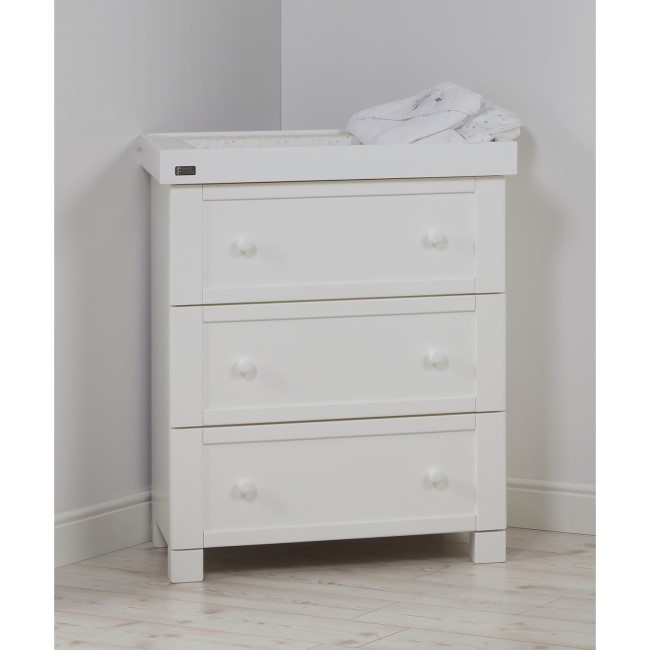 White Changing Unit with 3 Drawers - East Coast Montreal