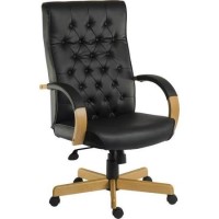 Tufted Black Leather Office Chair - Teknik Office Tufted Black Leather Office Chair - Teknik Office