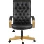 Tufted Black Leather Office Chair - Teknik Office