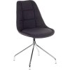 Teknik Office Breakout Graphite Grey Chair with Chrome Legs Set of 2