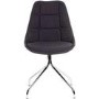 Teknik Office Breakout Graphite Grey Chair with Chrome Legs Set of 2