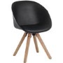 Teknik Office Pyramid Black Tub Chair with Oak Legs Set of Two