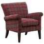 Balmoral Accent Chair in Red Tartan Check Fabric