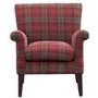 Balmoral Accent Chair in Red Tartan Check Fabric