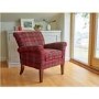 Balmoral Accent Chair in Red Tartan Check Fabric