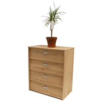 Billi Oak 4 Tier Shoe Cabinet  - 16 Pairs 