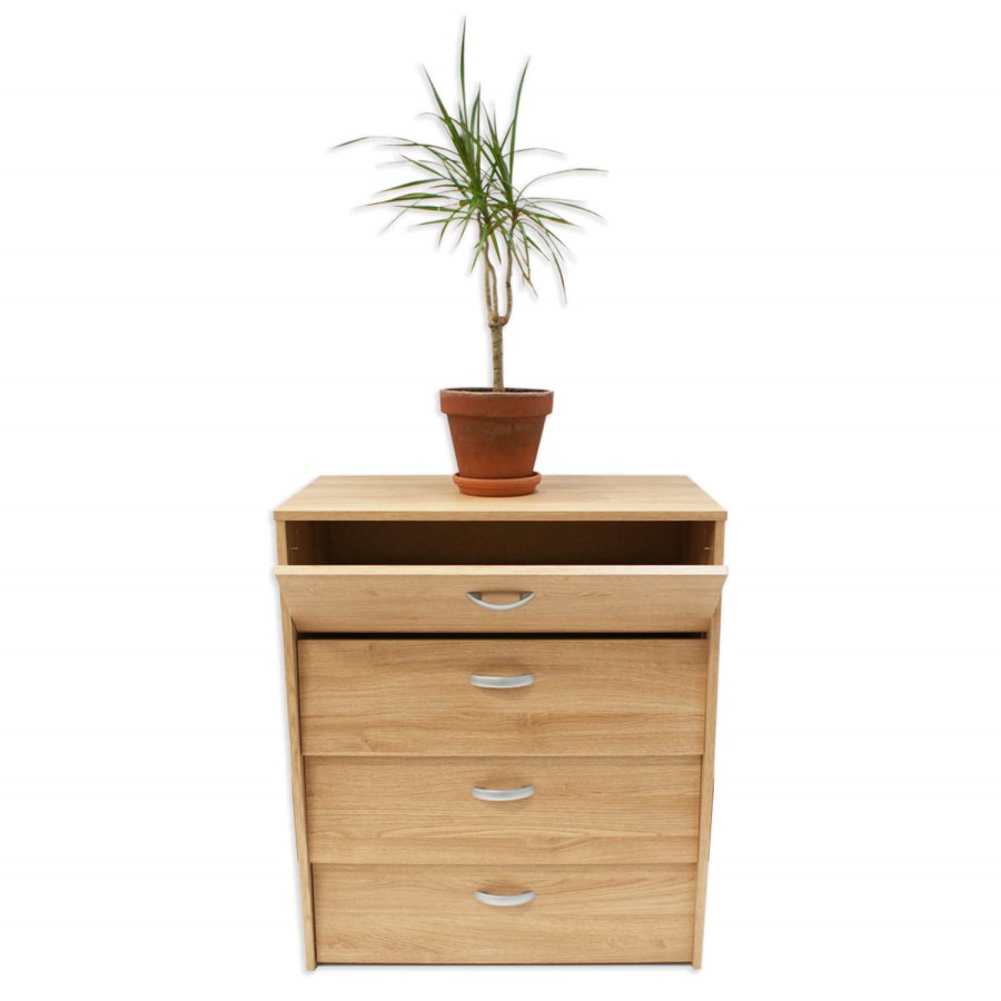 Billi Oak 4 Tier Shoe Cabinet  - 16 Pairs 