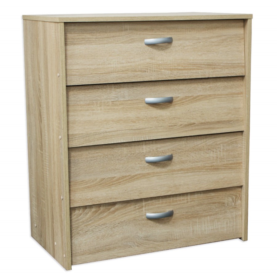 Billi 4 Tier Shoe Cabinet in Oak - 16 Pairs 