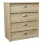 Billi 4 Tier Shoe Cabinet in Oak - 16 Pairs 