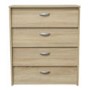 Billi 4 Tier Shoe Cabinet in Oak - 16 Pairs 