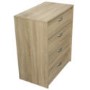 Billi 4 Tier Shoe Cabinet in Oak - 16 Pairs 
