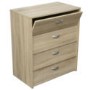 Billi 4 Tier Shoe Cabinet in Oak - 16 Pairs 