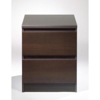 Billi Mia 2 Drawer Bedside Table In Coffee 