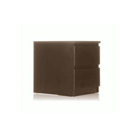 Billi Mia 2 Drawer Bedside Table In Coffee 