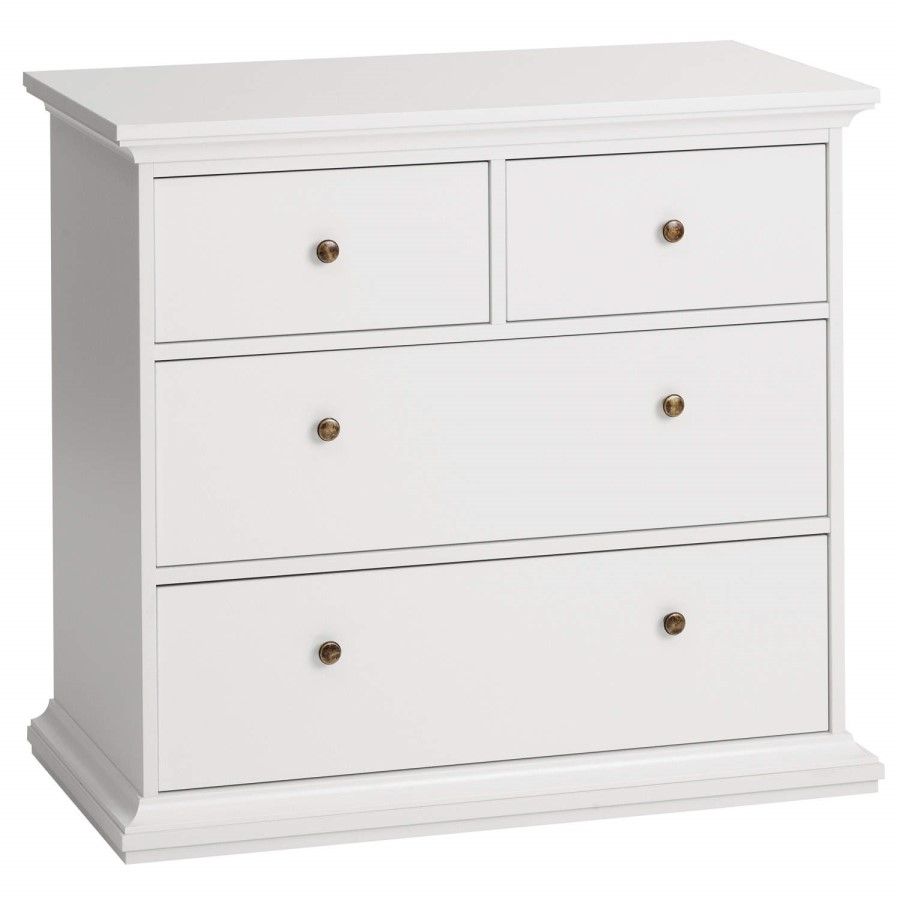 As new but box opened - As new but box opened - Paris 2+2 Chest of Drawers in White