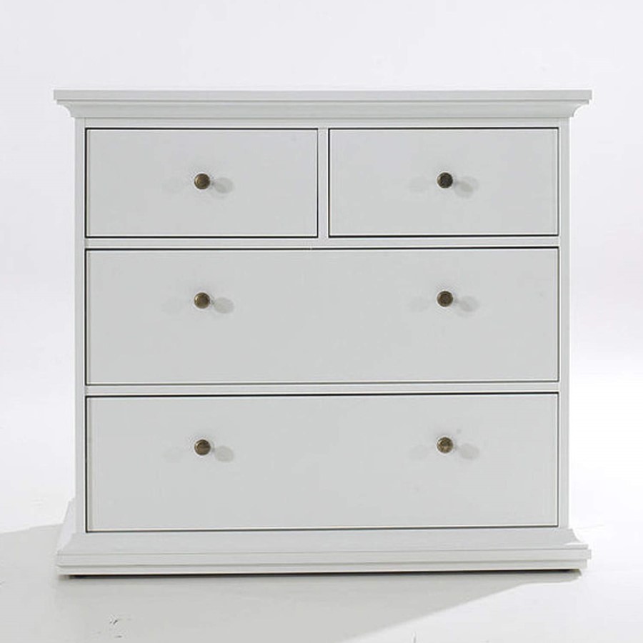 As new but box opened - As new but box opened - Paris 2+2 Chest of Drawers in White