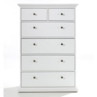 Paris 4+2 Chest of Drawers in White