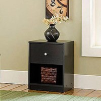 Billi June 1 Drawer Bedside Table In Black