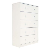 Billi June 5 Drawer Chest In White 