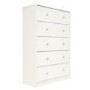 Billi June 5 Drawer Chest In White 