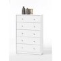 Billi June 5 Drawer Chest In White 