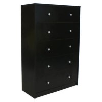Billi June Large 5 Drawer Chest in Black 