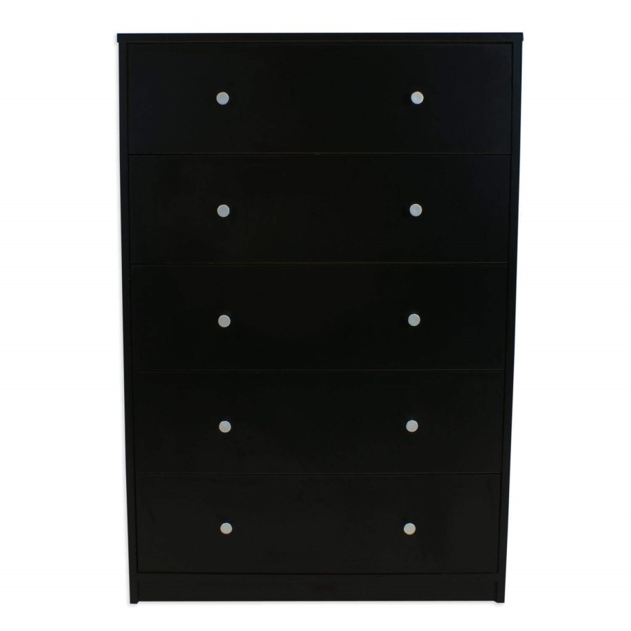 Billi June Large 5 Drawer Chest in Black 