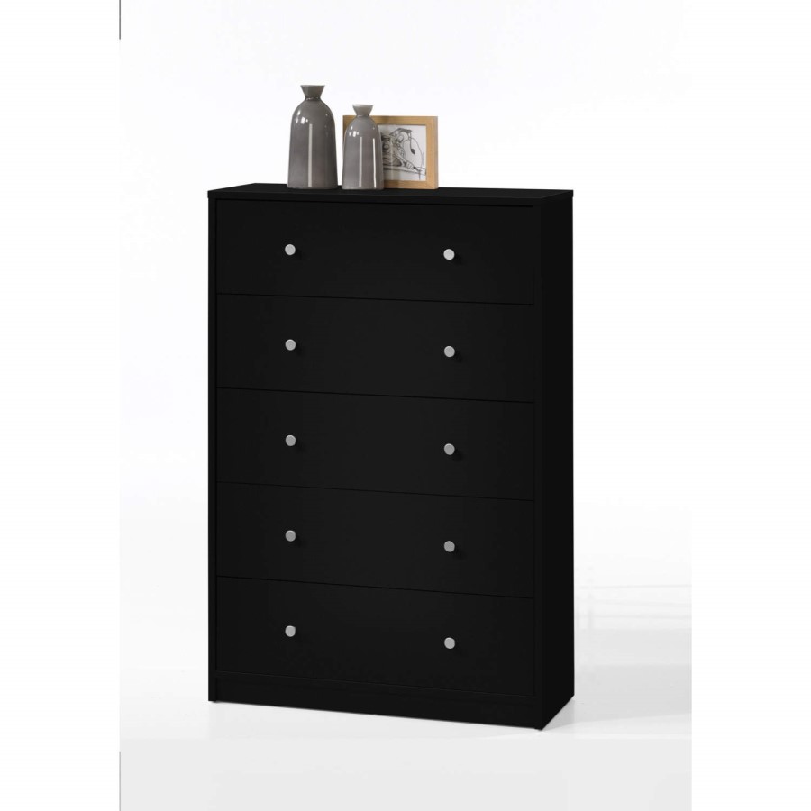 Billi June Large 5 Drawer Chest in Black 
