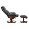 York Bonded Leather Swivel Recliner &amp; Footstool in Chocolate